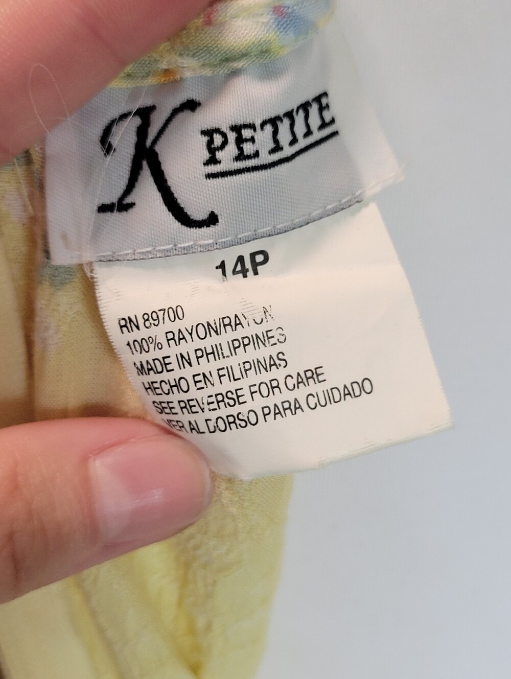 Vintage K Petite Yellow Floral Midi Sundress - Picture 9 of 10